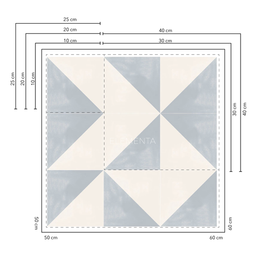 Cometa Baldosas 10x10 cm - 20 unidades / cubre 0,2 mt2