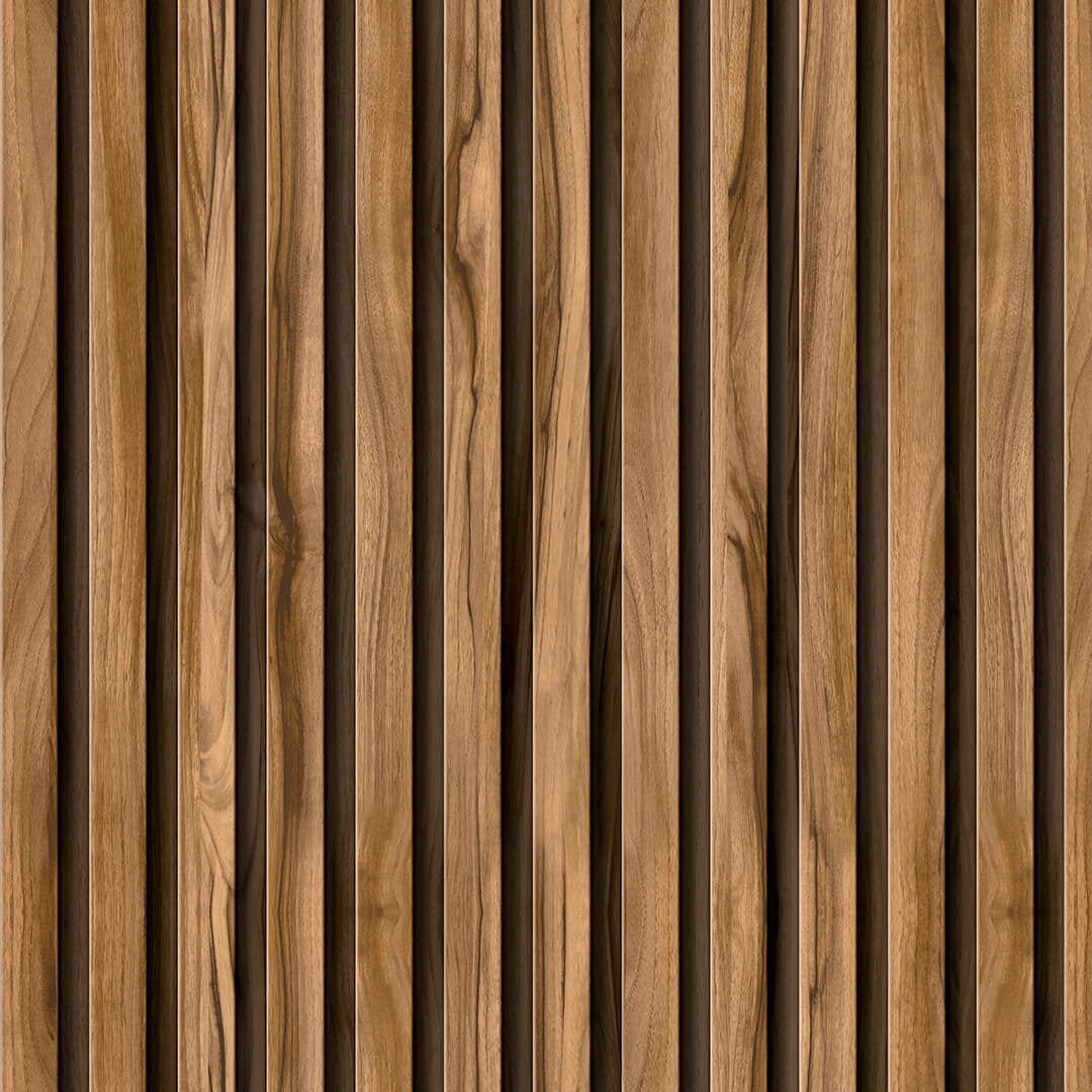 Listones en Madera Macadamia - Rollo 250 cm alto x 60 cm ancho | Cubre 1.5 mt2
