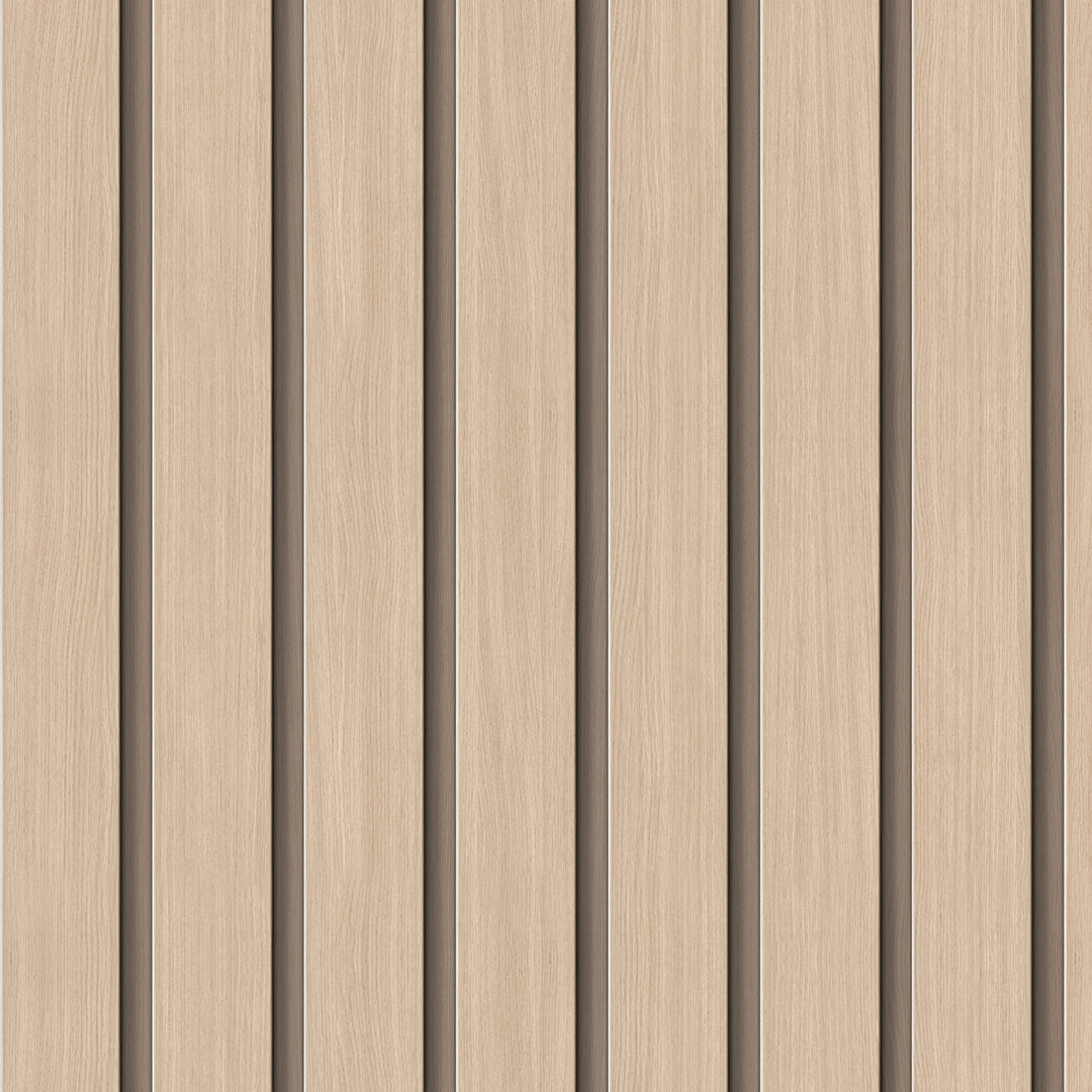 Listones en Madera Avena - Rollo 250 cm alto x 60 cm ancho | Cubre 1.5 mt2