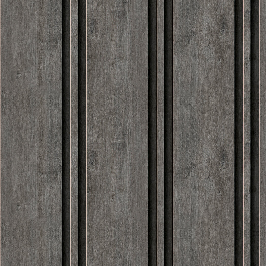 Listones en Madera Cabaña Gris - Rollo 250 cm alto x 60 cm ancho | Cubre 1.5 mt2