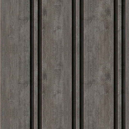 Listones en Madera Cabaña Gris - Rollo 250 cm alto x 60 cm ancho | Cubre 1.5 mt2