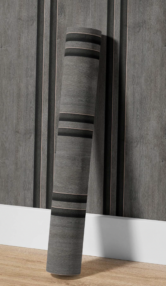 Listones en Madera Cabaña Gris - Rollo 250 cm alto x 60 cm ancho | Cubre 1.5 mt2