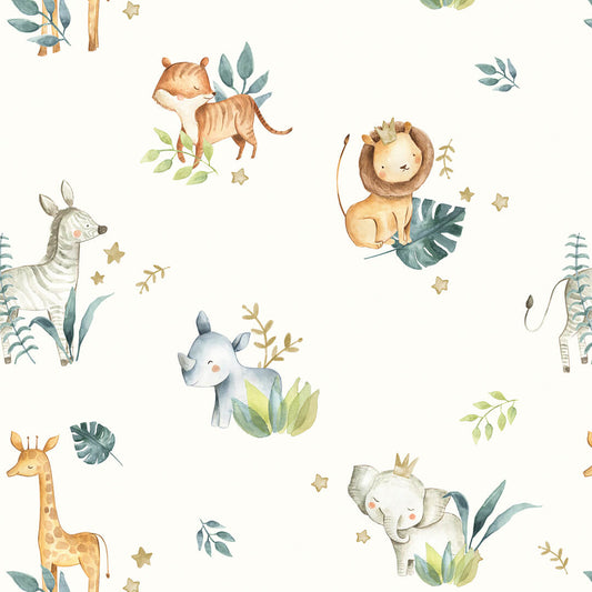 Papel tapiz Infantil Animales - Rollo Rollo 250 cm alto x 60 cm ancho | Cubre 1.5 mt2