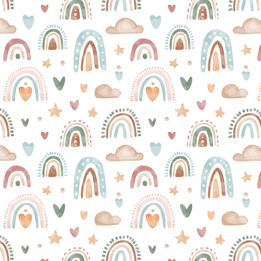 Papel tapiz Infantil Arcoíris - Rollo 250 cm alto x 60 cm ancho | Cubre 1.5 mt2