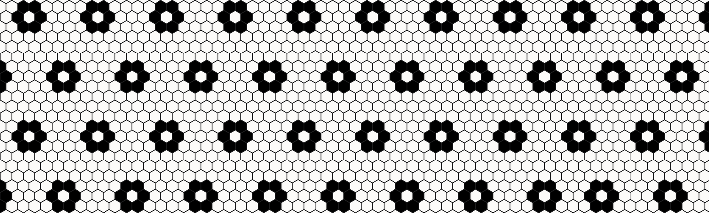 Flores Hexagonos Vinilo en rollo PARA PISOS 2 metros x 60 cm