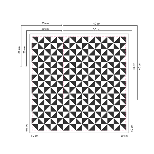 Barrilete Baldosas 25x25 cm - 20 unidades / cubre 1,2 mt2