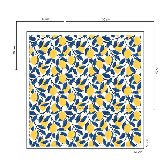 Limones Baldosas 25x25 cm - 20 unidades / cubre 1,2 mt2
