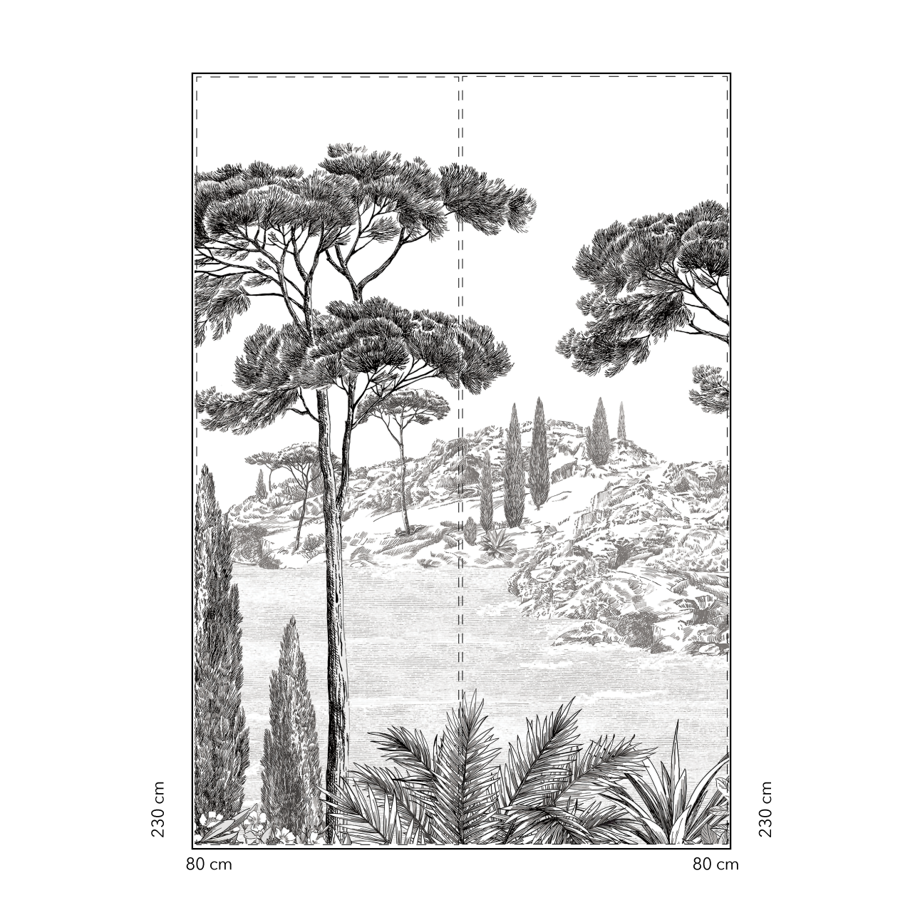 Papel Tapiz Pinos - Rollo en vinilo