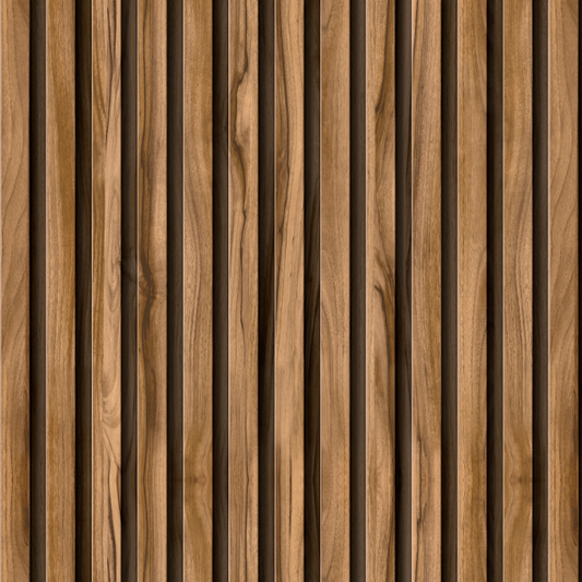 Listones en Madera Macadamia - Rollo 250 cm alto x 60 cm ancho | Cubre 1.5 mt2