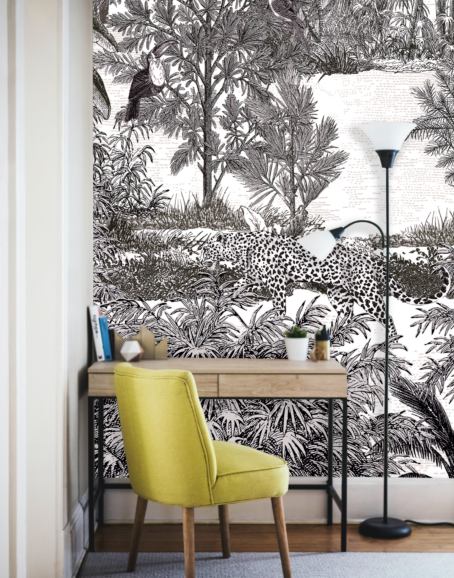 Papel Tapiz Hoja Animales | Rollo 80x230 cm | 2unidades | Cubre 3,68 mt2