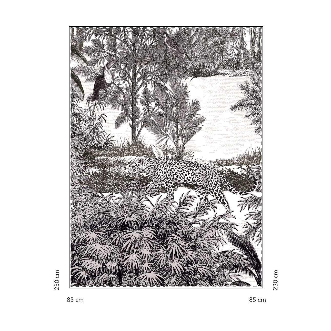Papel Tapiz Hoja Animales | Rollo 80x230 cm | 2unidades | Cubre 3,68 mt2