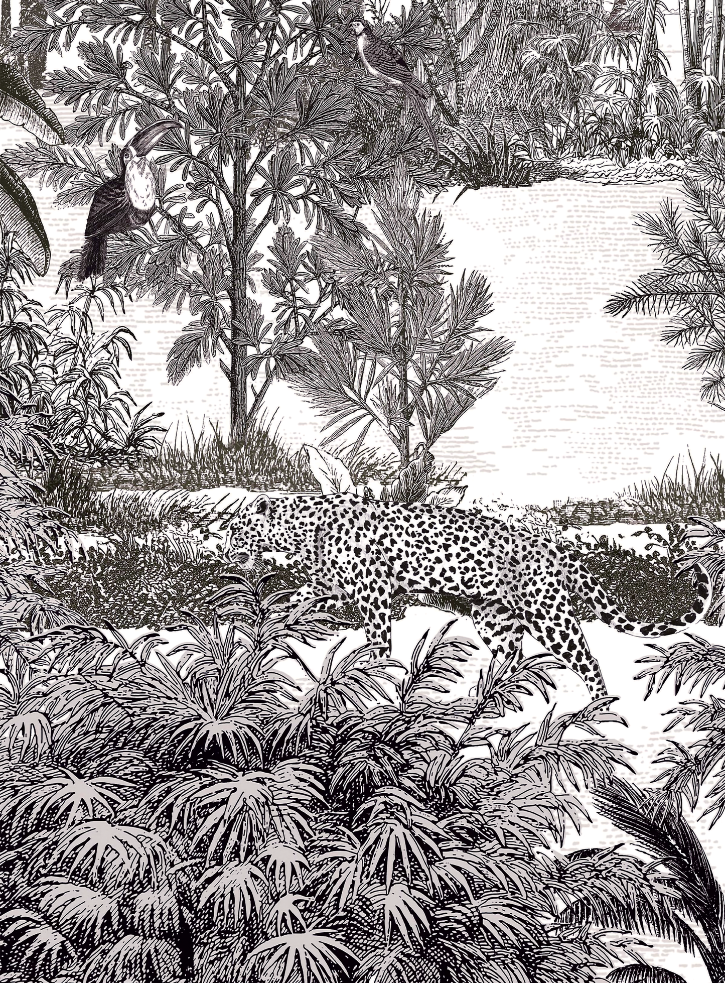 Papel Tapiz Hoja Animales | Rollo 80x230 cm | 2unidades | Cubre 3,68 mt2