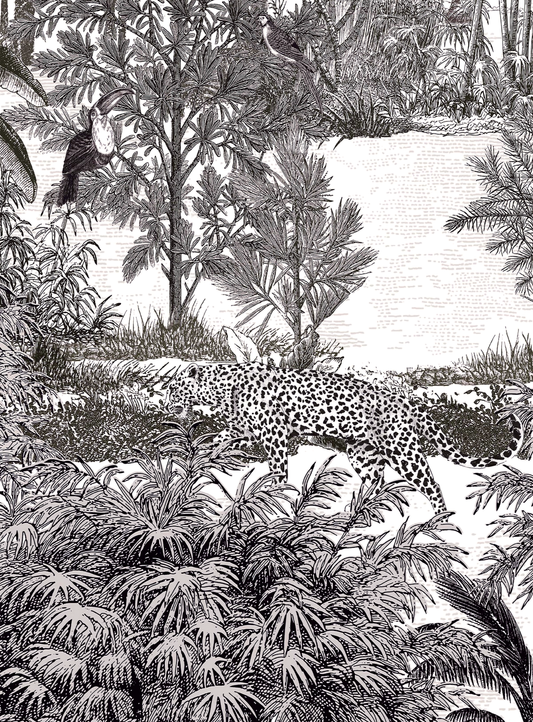 Papel Tapiz Hoja Animales | Rollo 80x230 cm | 2unidades | Cubre 3,68 mt2