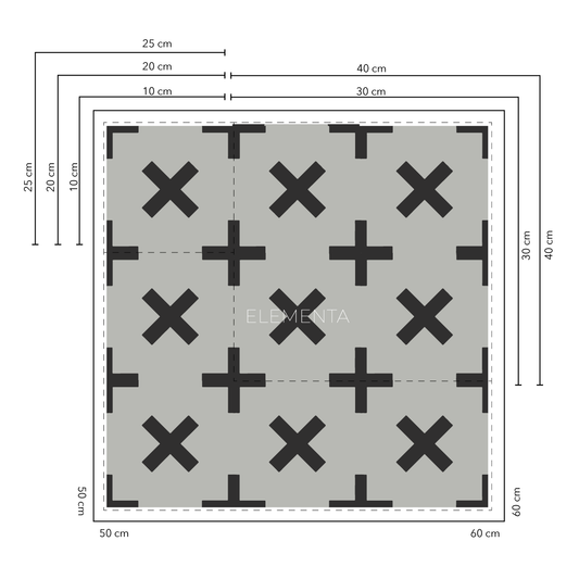 Santa Cruz Baldosas 20x20 cm - 20 unidades / cubre 0,8 mt2