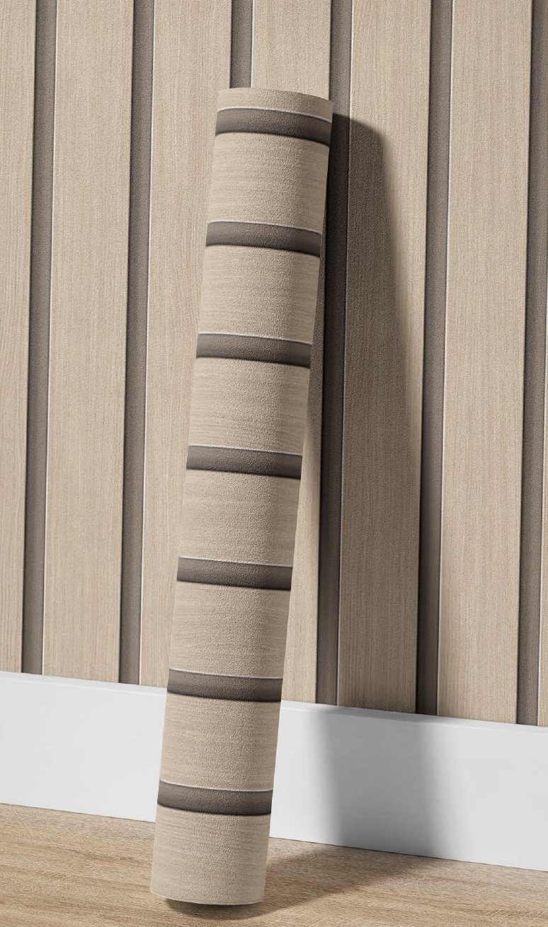 Listones en Madera Avena - Rollo 250 cm alto x 60 cm ancho | Cubre 1.5 mt2