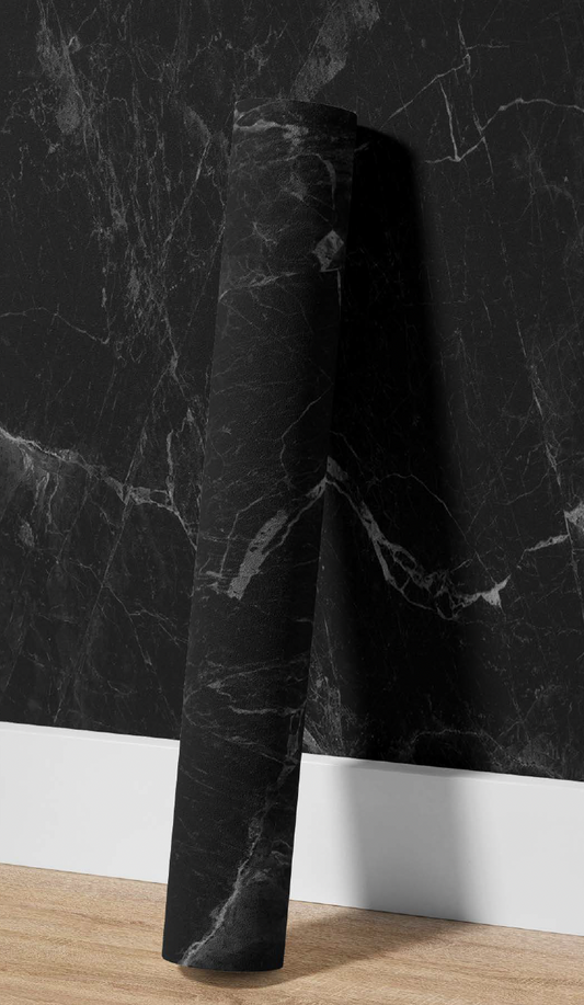 Mármol Negro - Rollo 250 cm alto x 60 cm ancho | Cubre 1.5 mt2