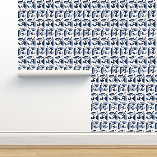 Papel Tapiz Block Print India | Rollo 235 cm alto x 60 cm ancho | 1 unidad | Cubre 1,4 mt2