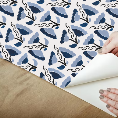 Papel Tapiz Block Print India |  Rollo 235 cm alto x 60 cm ancho  |  1 unidad |  Cubre 1,4 mt2