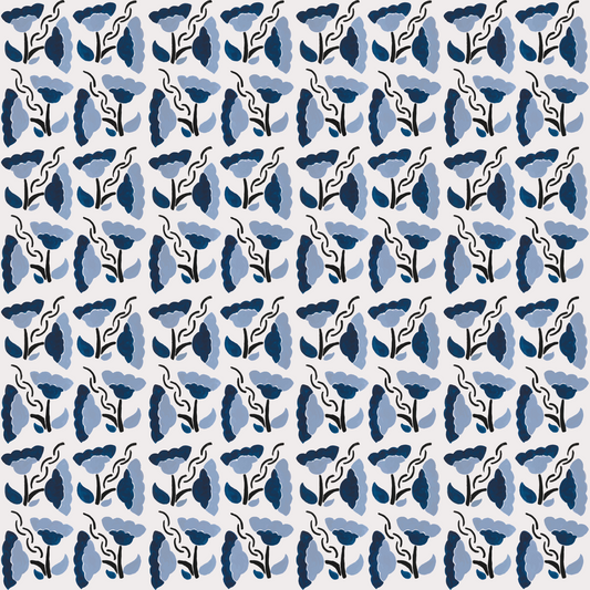 Papel Tapiz Block Print India |  Rollo 235 cm alto x 60 cm ancho  |  1 unidad |  Cubre 1,4 mt2