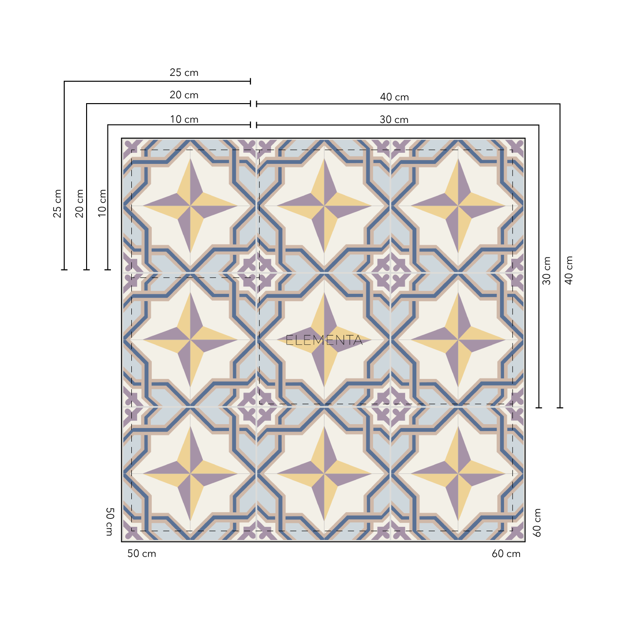 Agueda 25x25 cm - 20 units for floors / covers 1.2 m2