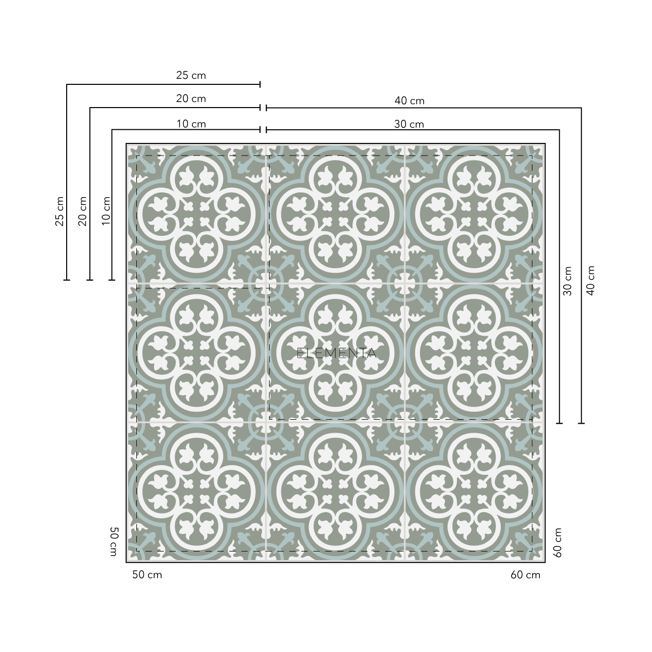 Aguiar Baldosas 25x25 cm - 20 unidades / cubre 1,2 mt2