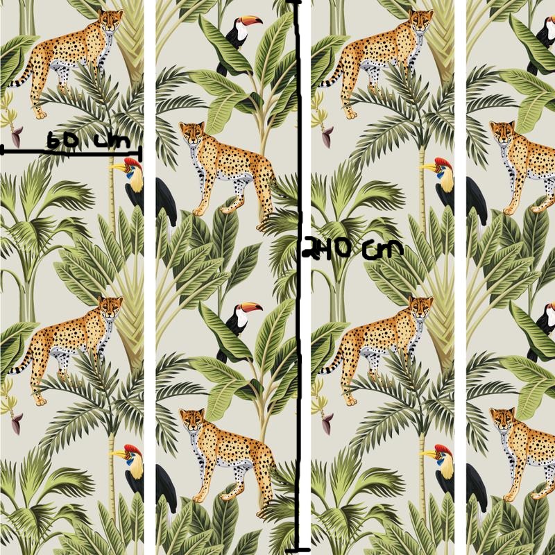 Ave Selva Papel Tapiz - 240 cm alto x 60 cm ancho