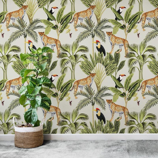 Ave Selva Papel Tapiz - 240 cm alto x 60 cm ancho