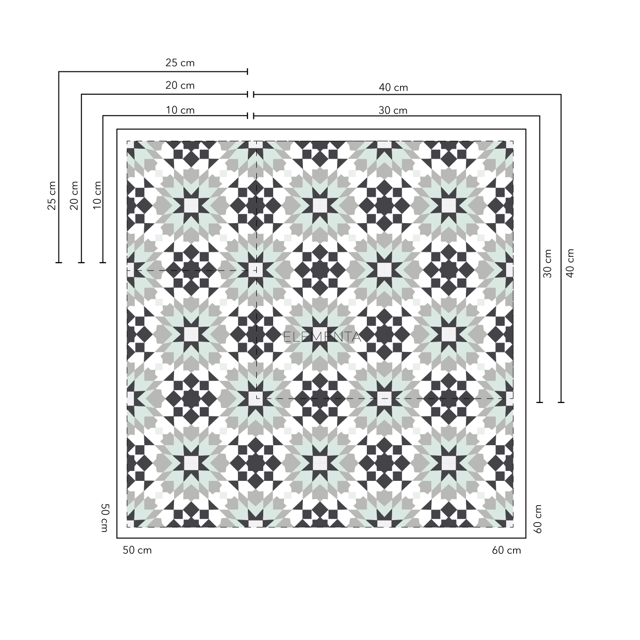 Carregal Baldosas 10x10 cm - 20 unidades / cubre 0,2 mt2