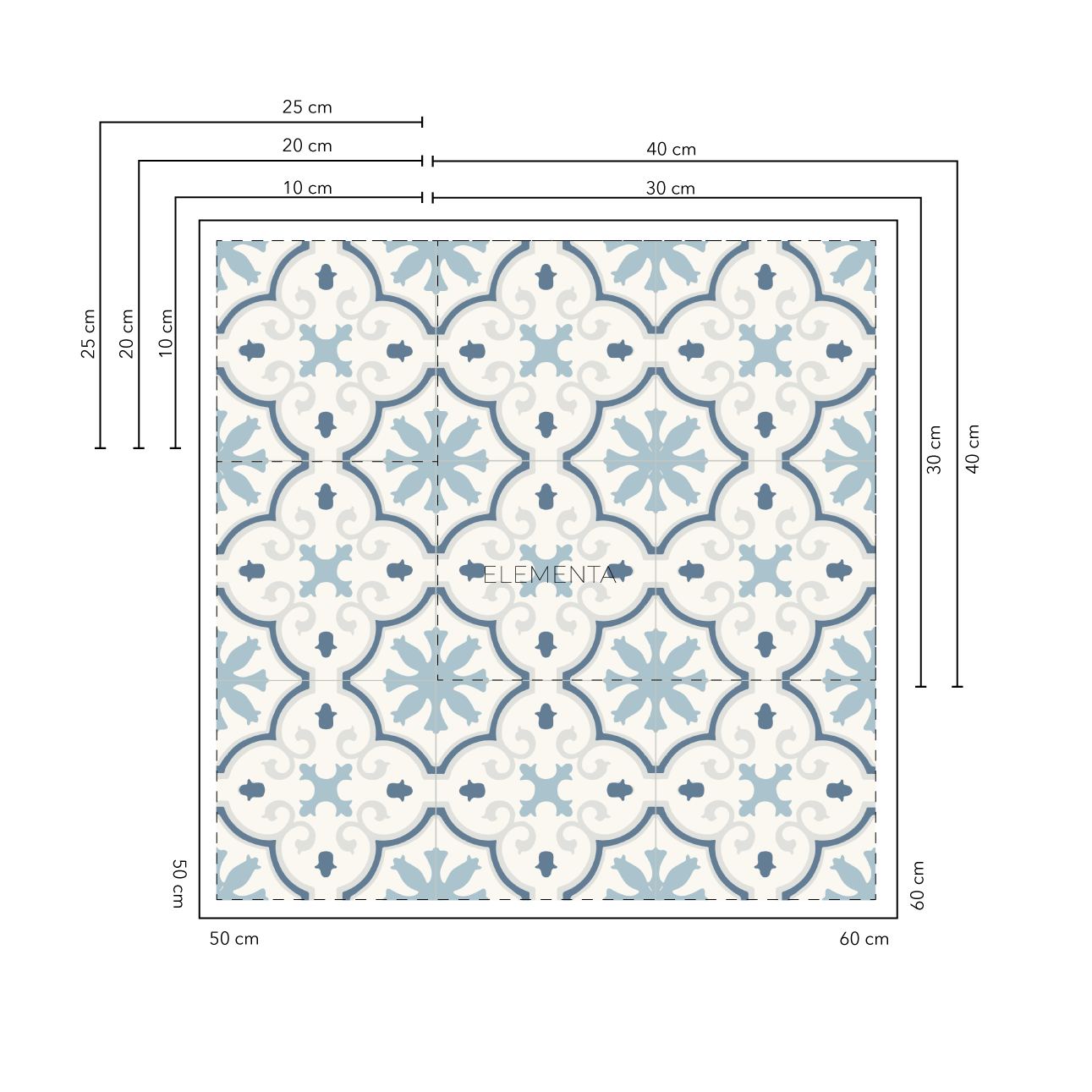 Chiscas Baldosas 25x25 cm - 20 unidades / cubre 1,2 mt2
