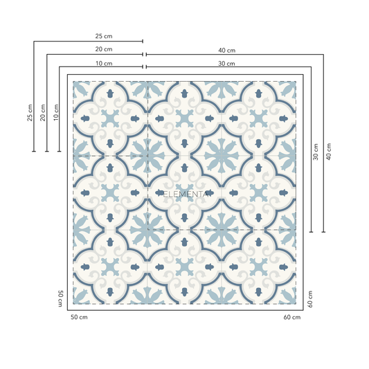 Chiscas Baldosas 25x25 cm - 20 unidades / cubre 1,2 mt2