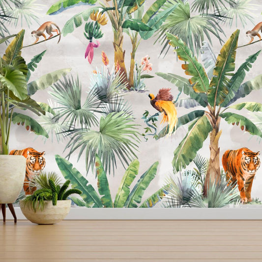 Papel Tapiz Mural Selva Tropical / Panel 0.60 x 2.40 mt / cubre 1.44mt2
