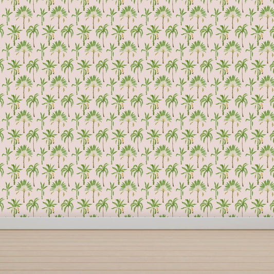 Papel tapiz - Palmera Rosa 2.5 metros x 45 cm