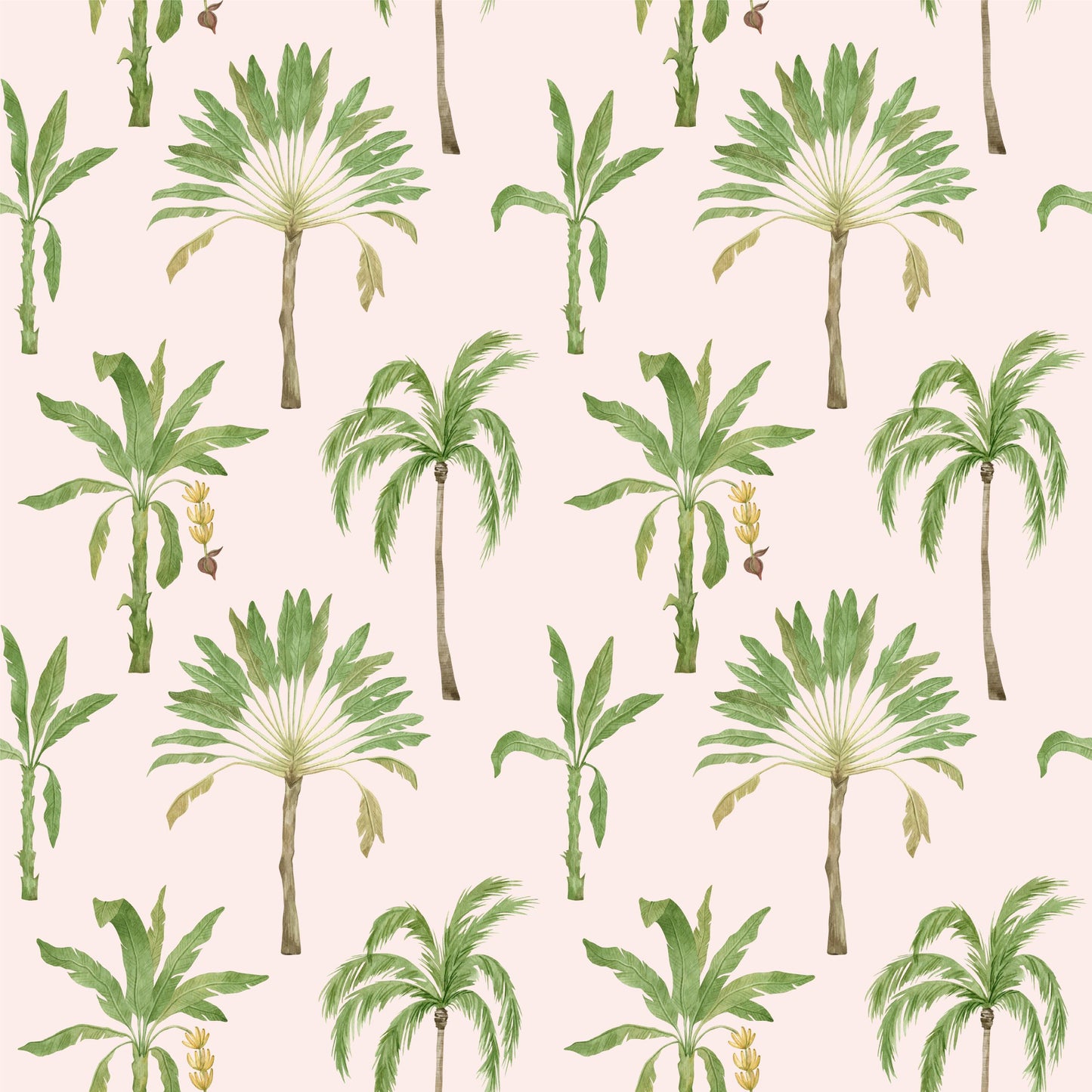 Papel tapiz - Palmera Rosa 2.5 metros x 45 cm