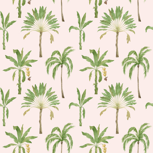 Papel tapiz - Palmera Rosa 2.5 metros x 45 cm