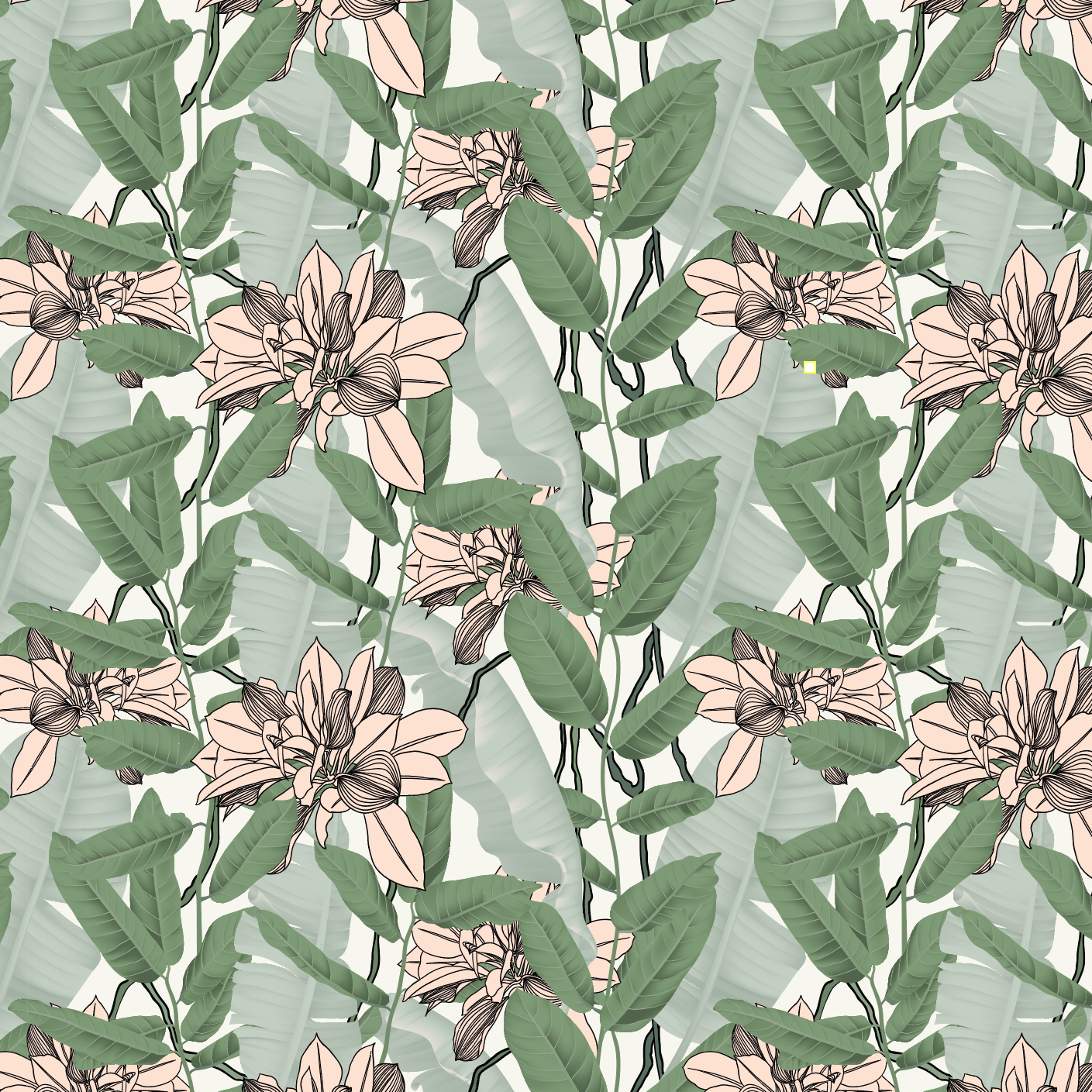 Orquidea Banana Papel Tapiz - Rollo 60 cm x 240 cm - Cubre 1,4 mt2