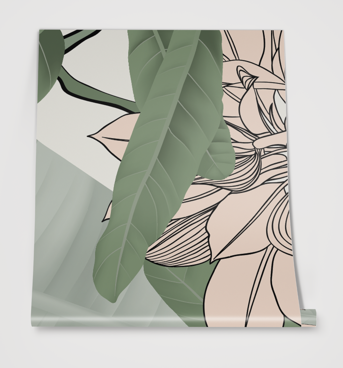 Orquidea Banana Papel Tapiz - Rollo 60 cm x 240 cm - Cubre 1,4 mt2