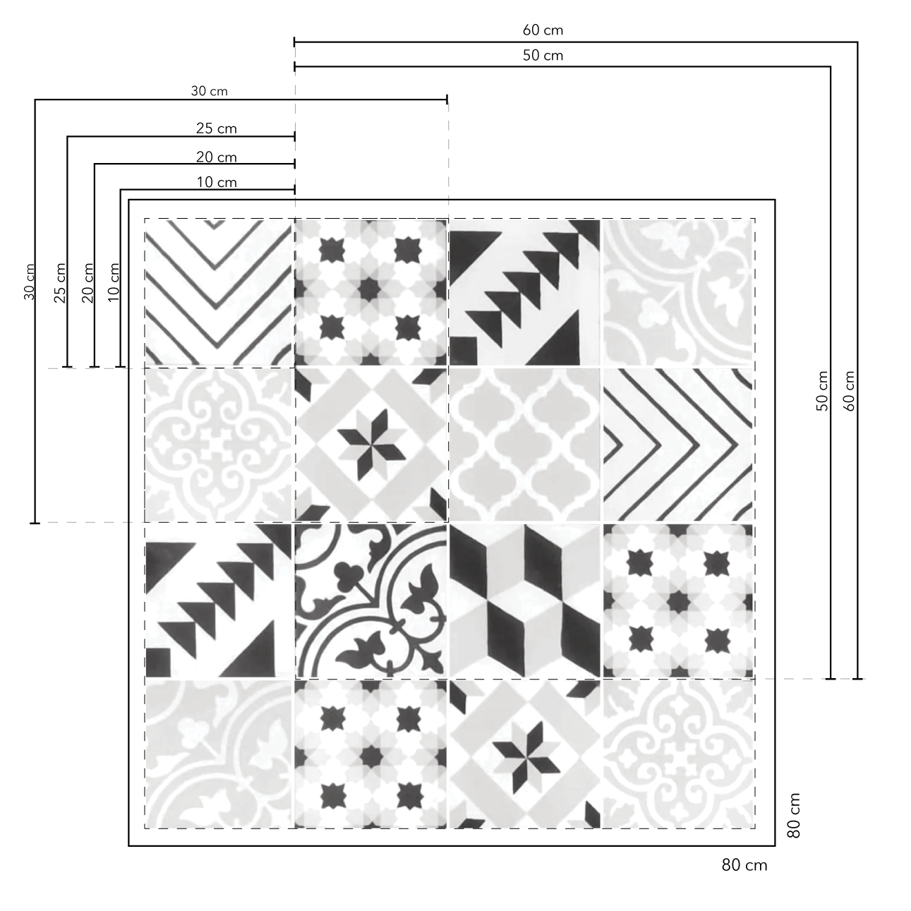 Viral Baldosas 20x20 cm - 20 unidades / cubre 0,8 mt2