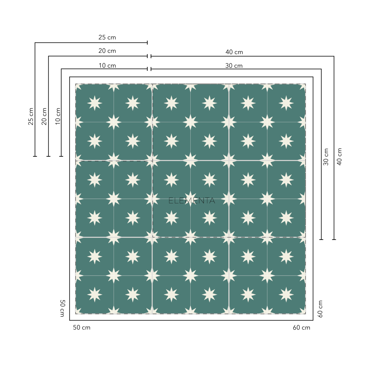 Bonier Baldosas 10x10 cm - 20 unidades / cubre 0,2 mt2