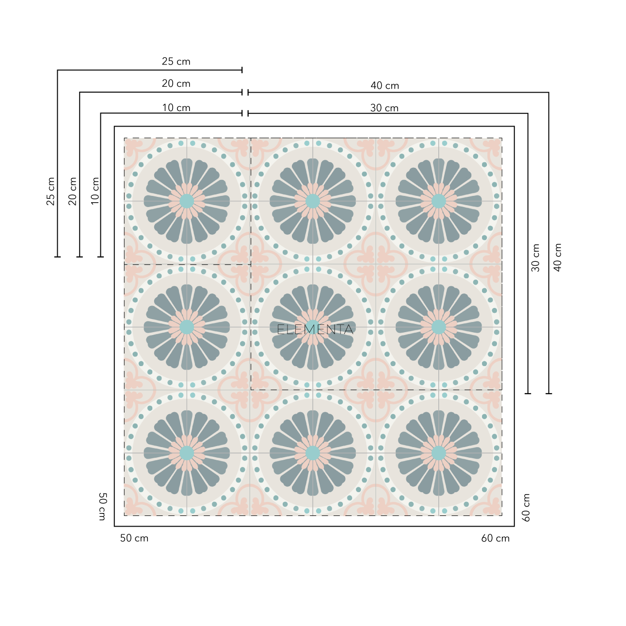 Busbanza Baldosas 10x10 cm - 20 unidades / cubre 0,2 mt2