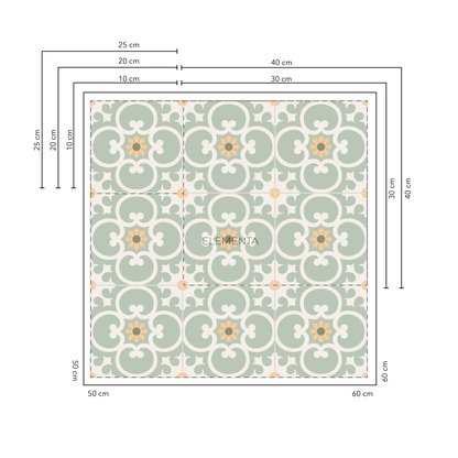 Alcacer Baldosas 20x20 cm - 20 unidades / cubre 0,8 mt2