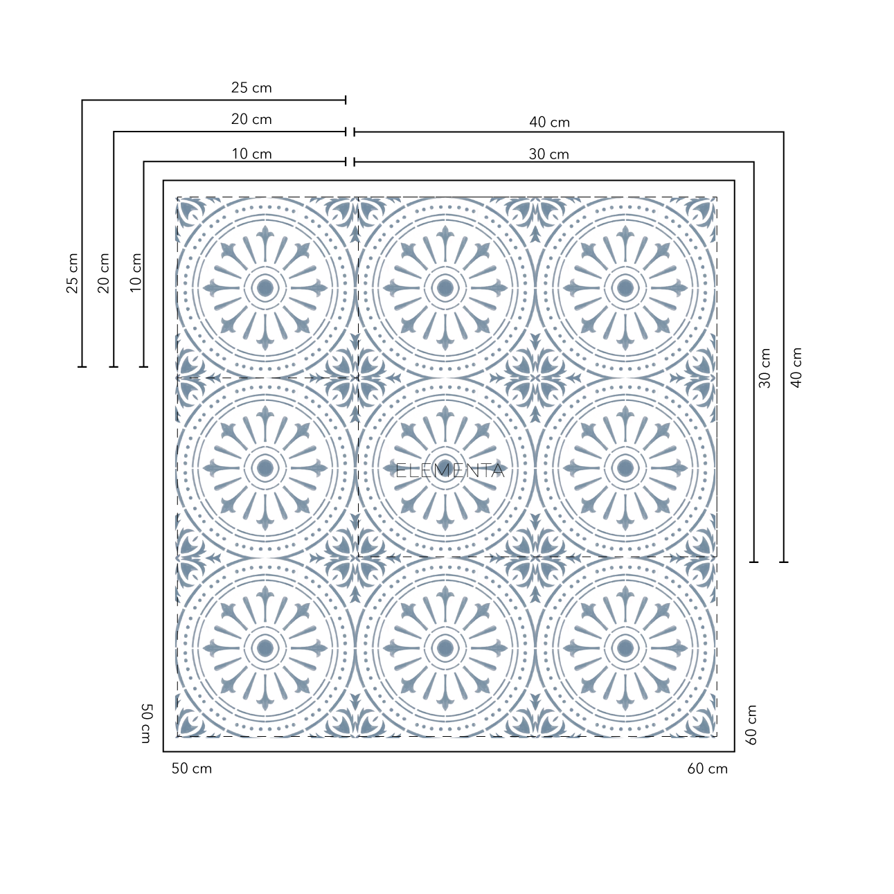 Alcoba  Baldosas 25x25 cm - 20 unidades / cubre 1,2 mt2