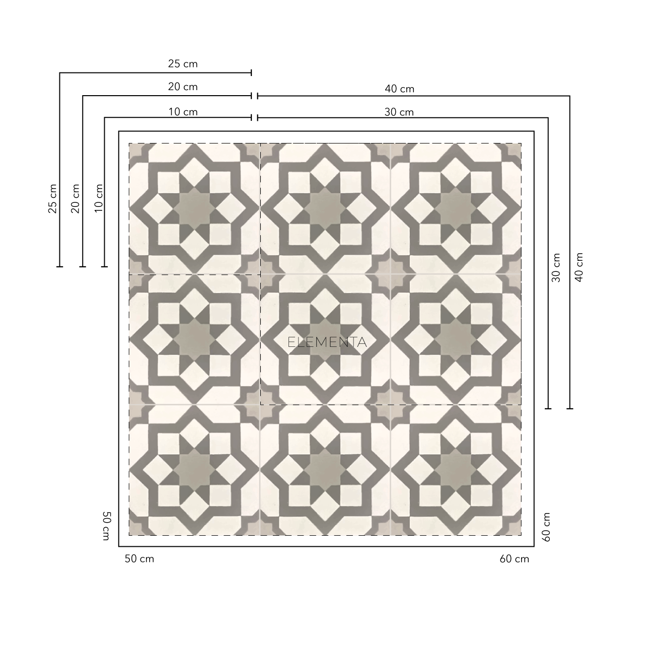 Almedia Baldosas 10x10 cm - 20 unidades / cubre 0,2 mt2