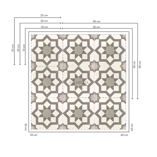 Almedia Baldosas 10x10 cm - 20 unidades / cubre 0,2 mt2