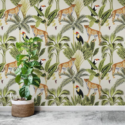 Ave Selva Papel Tapiz - 240 cm alto x 60 cm ancho