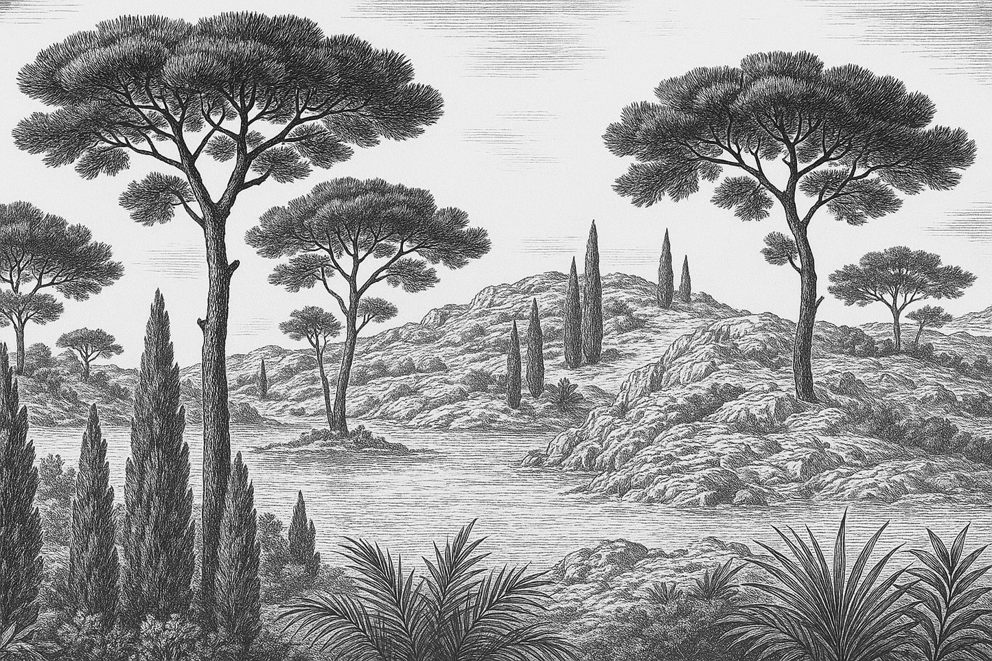 Mural Bosque en Sombra | 235cm altura x 140 cm ancho