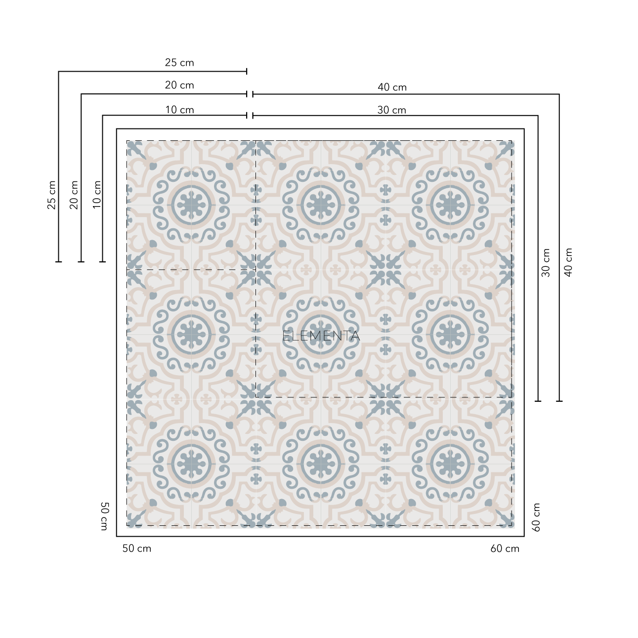 Campohermoso Baldosas  10x10 cm - 20 unidades / cubre 0,2 mt2