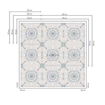 Campohermoso Baldosas  10x10 cm - 20 unidades / cubre 0,2 mt2