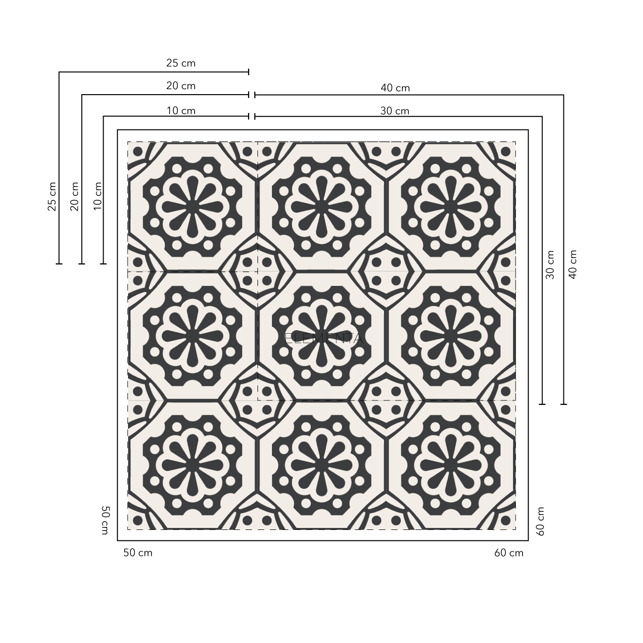 Chem Baldosas 25x25 cm - 20 unidades / cubre 1,25 mt2