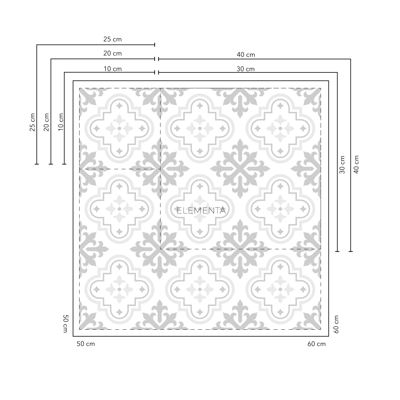 Chiquiza gris baldosas 30x30 cm - 20 unidades / cubre 1,8 mt2