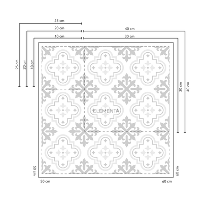 Chiquiza gris baldosas 25x25 cm - 20 unidades / cubre 1,25 mt2